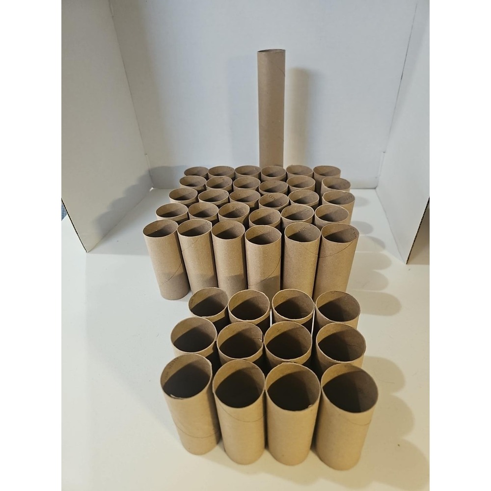 50 Empty Cardboard Paper Tubes Toilet Paper Rolls Craft School DIY Lot